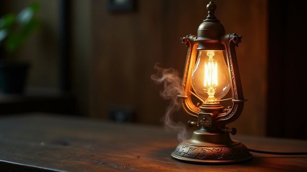 Steampunk lamp: industrial lighting ideas